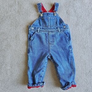 Vintage Old Navy Fleece Lined Denim Overalls